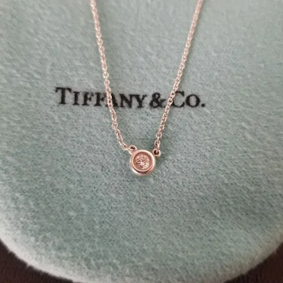 💙Tiffany & Co. Silver Necklace with Diamond Pendant🤍 - Picture 4 of 6